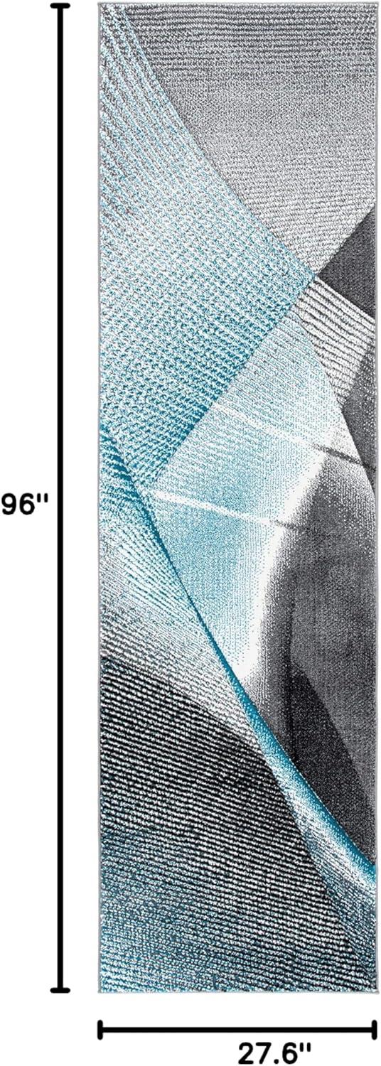 image:imageSAFAVIEH Hollywood Collection Area Rug 9 x 12 Beige amp Blue MidCentury Modern Design NonShedding amp Easy Care Ideal for High Traffic Areas in Living Room Bedroom HLW715BGreyBlue