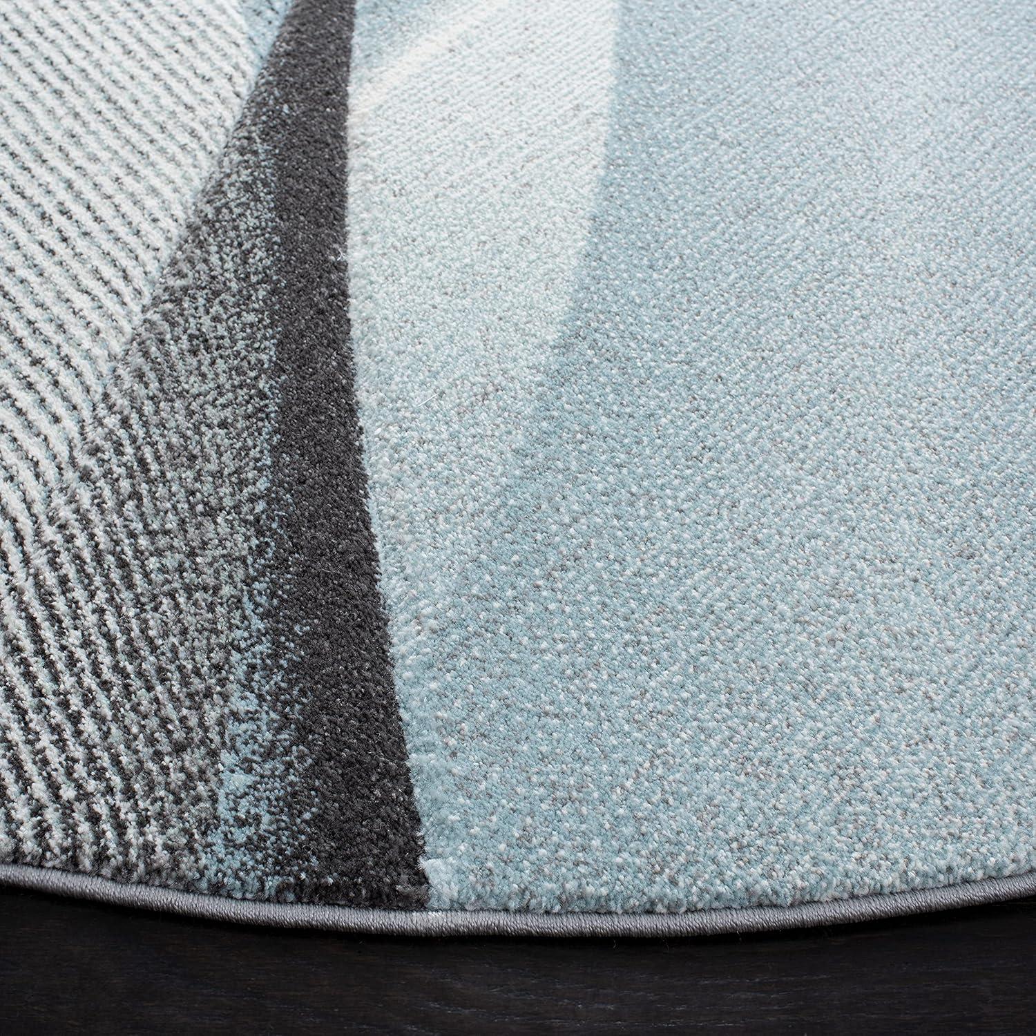 image:imageSAFAVIEH Hollywood Collection Area Rug 9 x 12 Beige amp Blue MidCentury Modern Design NonShedding amp Easy Care Ideal for High Traffic Areas in Living Room Bedroom HLW715BGreyLight Blue