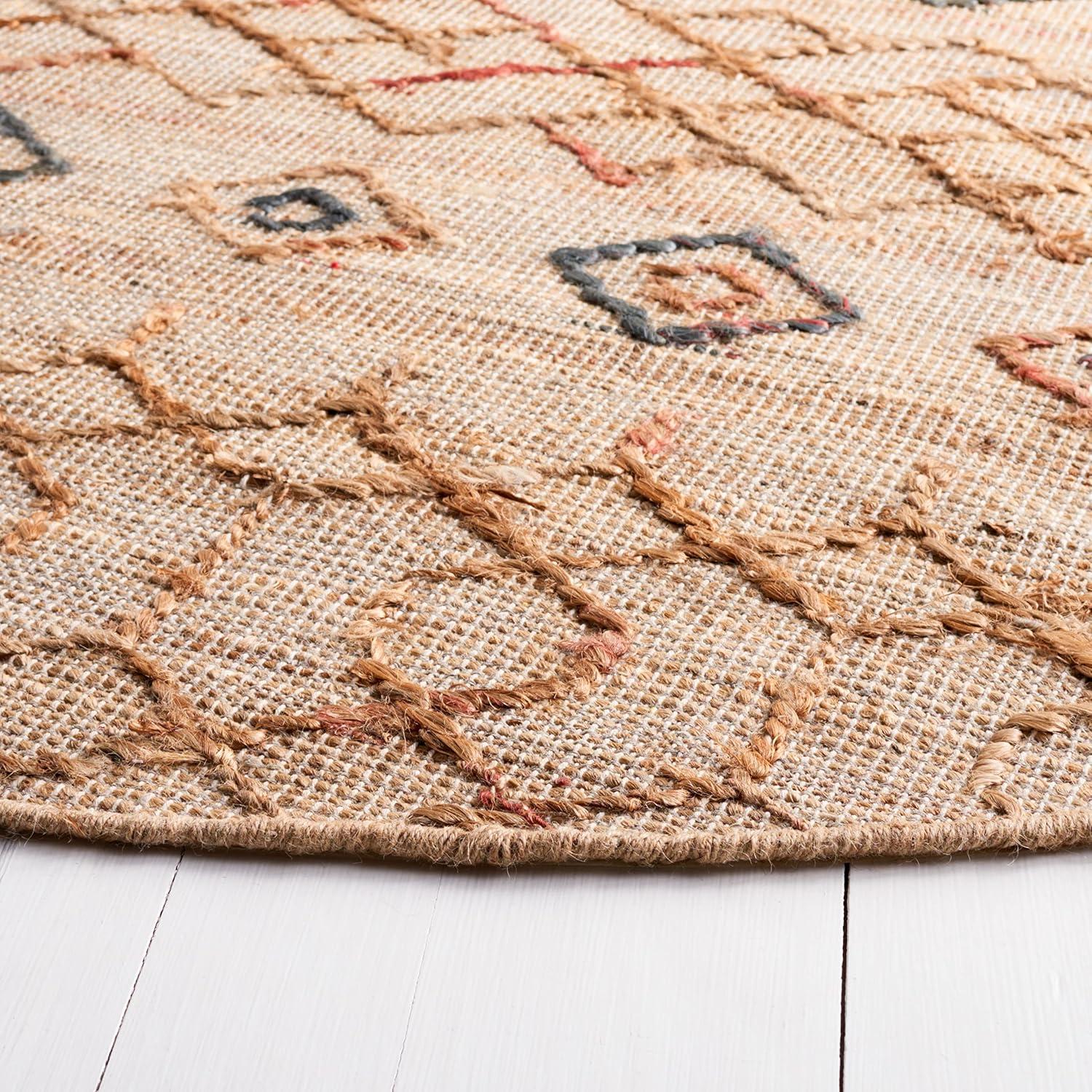 image:imageSAFAVIEH Natural Fiber Collection 8 x 10 Natural Rust NFB402A Moroccan Boho Fringe Jute Living Room Dining Bedroom Area RugNaturalRust