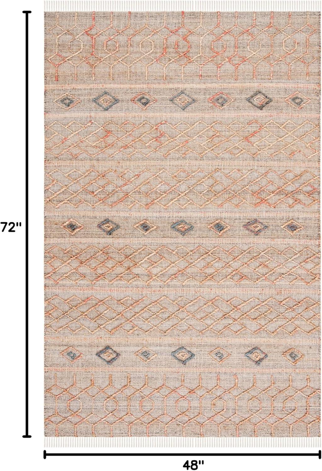 image:imageSAFAVIEH Natural Fiber Collection 8 x 10 Natural Rust NFB402A Moroccan Boho Fringe Jute Living Room Dining Bedroom Area RugNaturalRust
