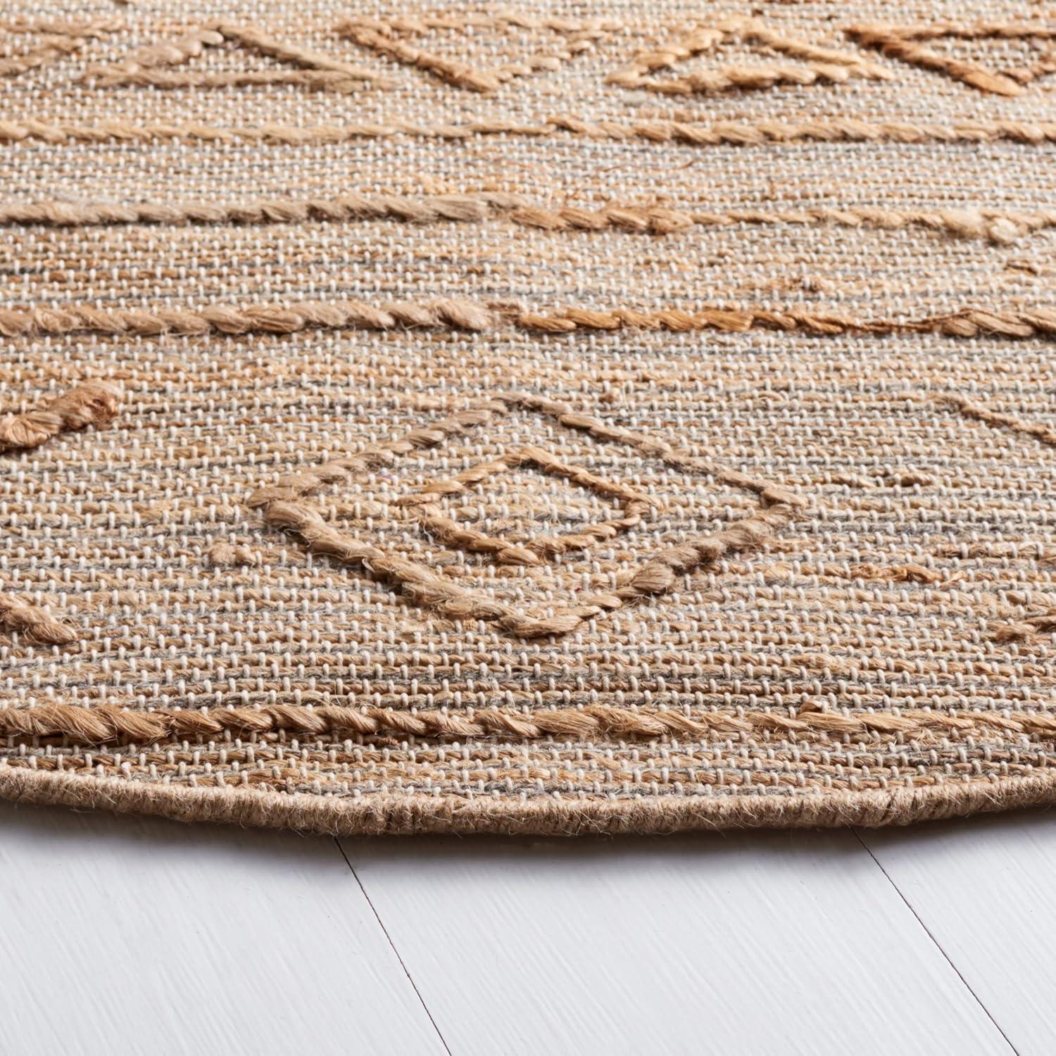 image:imageSAFAVIEH Natural Fiber Collection 8 x 10 Natural NFB404A Handmade Boho Fringe Jute Living Room Dining Bedroom Area RugNatural