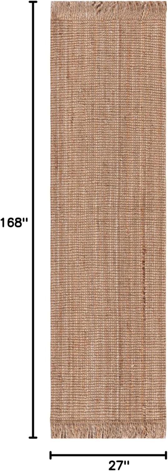 image:imageSAFAVIEH Natural Fiber Collection Area Rug 10 x 14 Natural Handmade Woven Fringe Jute Ideal for High Traffic Areas in Living Room Bedroom NF809ANatural
