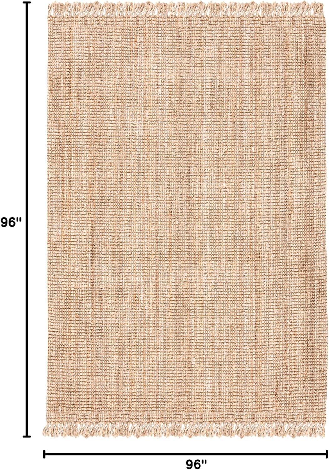image:imageSAFAVIEH Natural Fiber Collection Area Rug 10 x 14 Natural Handmade Woven Fringe Jute Ideal for High Traffic Areas in Living Room Bedroom NF809ANatural