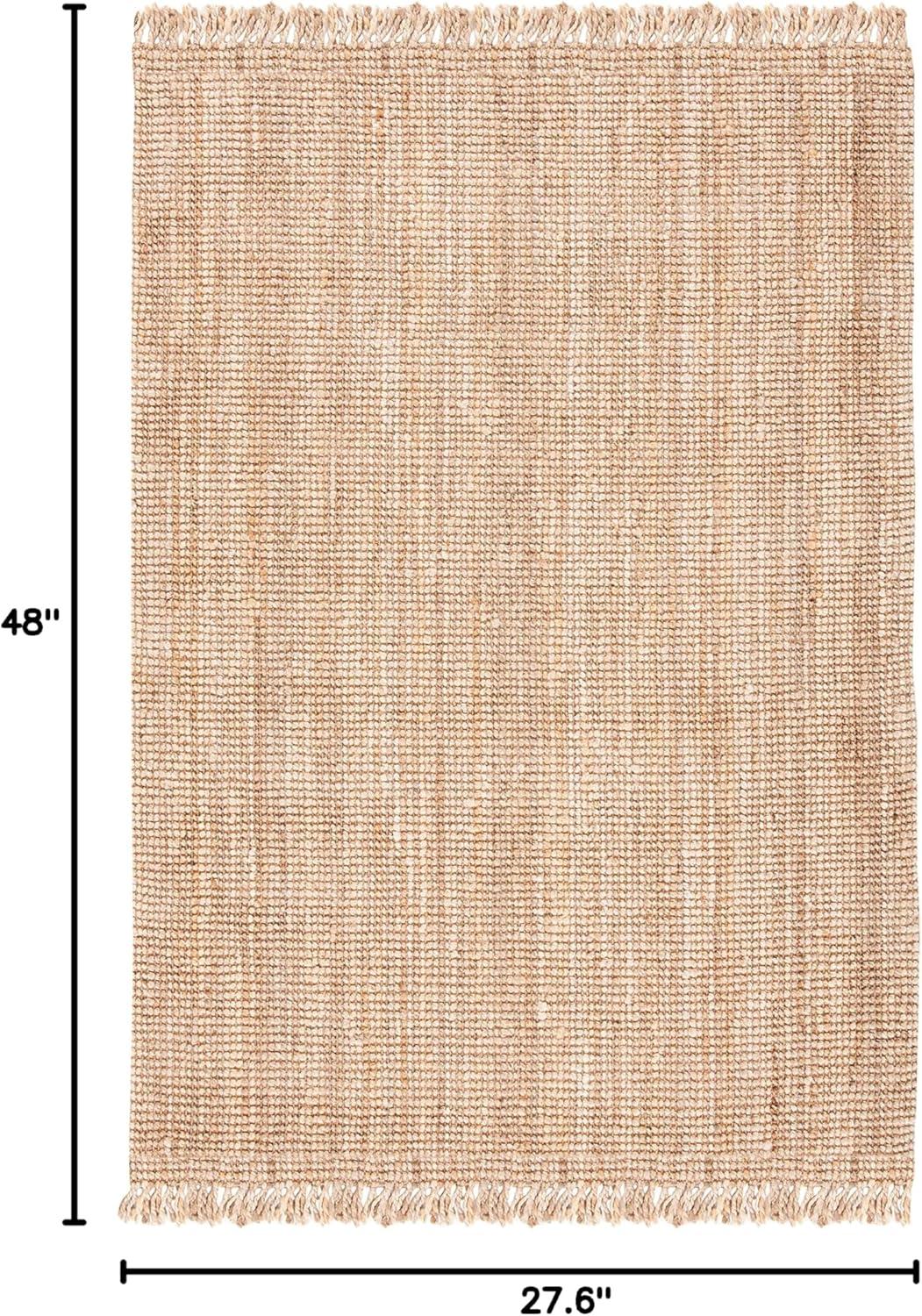 image:imageSAFAVIEH Natural Fiber Collection Area Rug 10 x 14 Natural Handmade Woven Fringe Jute Ideal for High Traffic Areas in Living Room Bedroom NF809ANatural