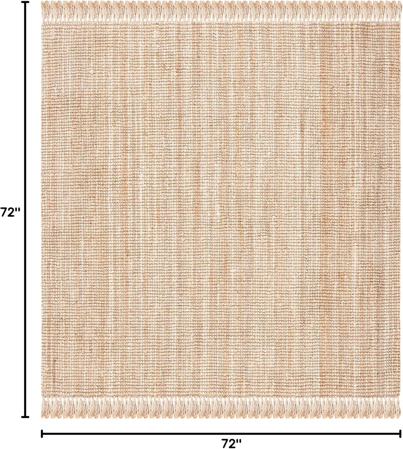 image:imageSAFAVIEH Natural Fiber Collection Area Rug 10 x 14 Natural Handmade Woven Fringe Jute Ideal for High Traffic Areas in Living Room Bedroom NF809ANatural