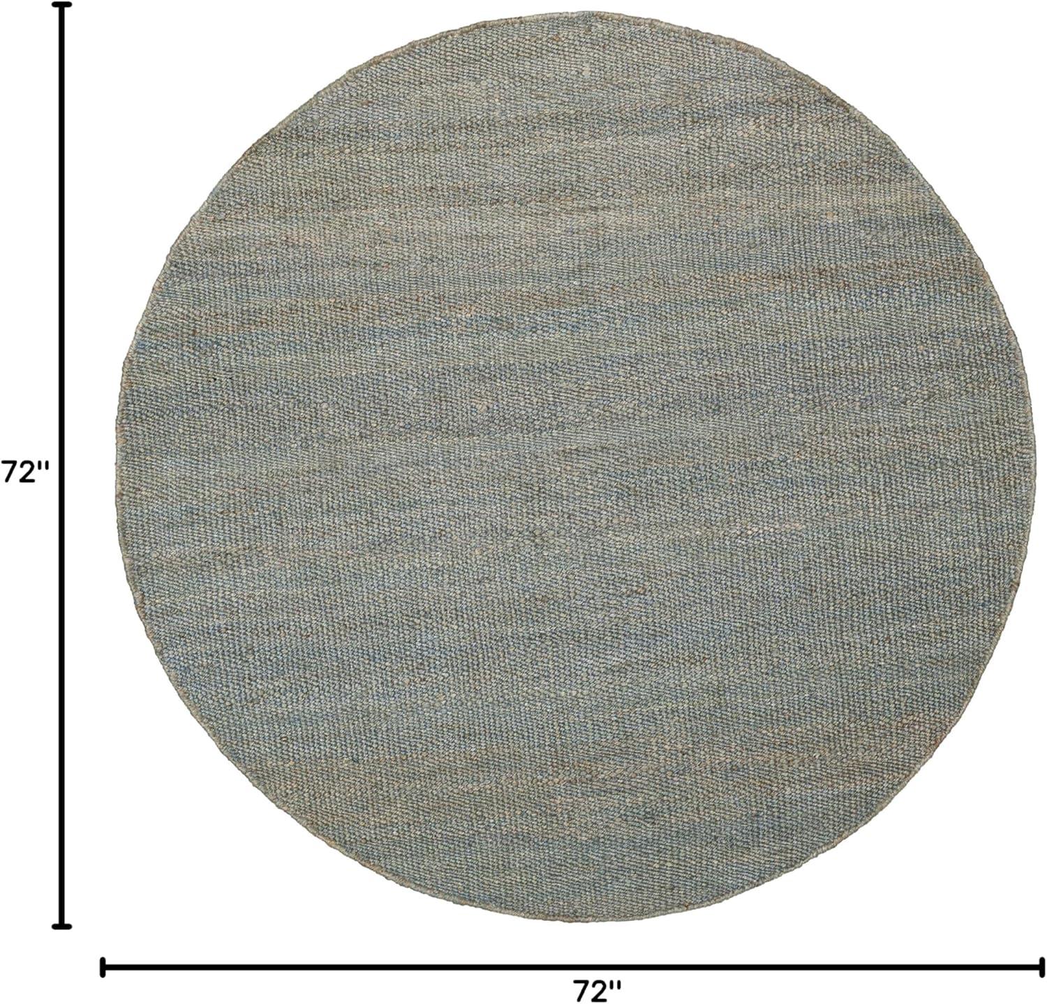 image:imageSAFAVIEH Natural Fiber Collection Area Rug 8 x 10 Blue Handmade Boho Fringe Woven Jute Ideal for High Traffic Areas in Living Room Bedroom NF368EBlue