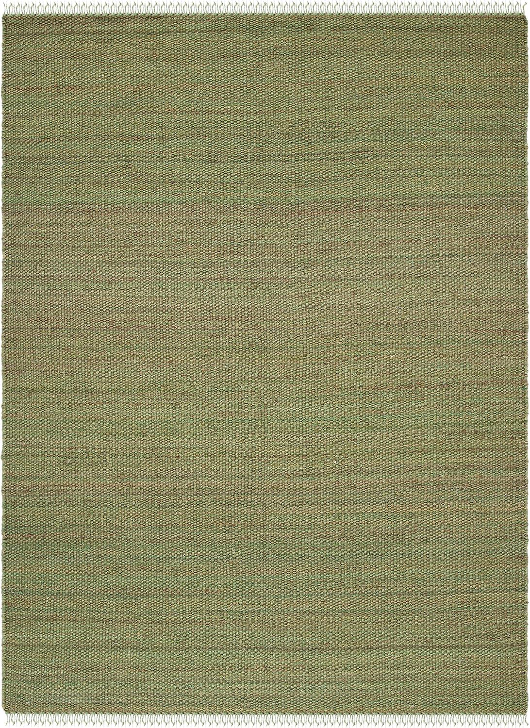 image:imageSAFAVIEH Natural Fiber Collection Area Rug 8 x 10 Blue Handmade Boho Fringe Woven Jute Ideal for High Traffic Areas in Living Room Bedroom NF368EGreen