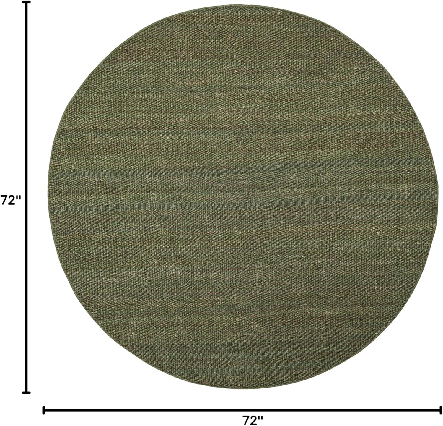 image:imageSAFAVIEH Natural Fiber Collection Area Rug 8 x 10 Blue Handmade Boho Fringe Woven Jute Ideal for High Traffic Areas in Living Room Bedroom NF368EGreen