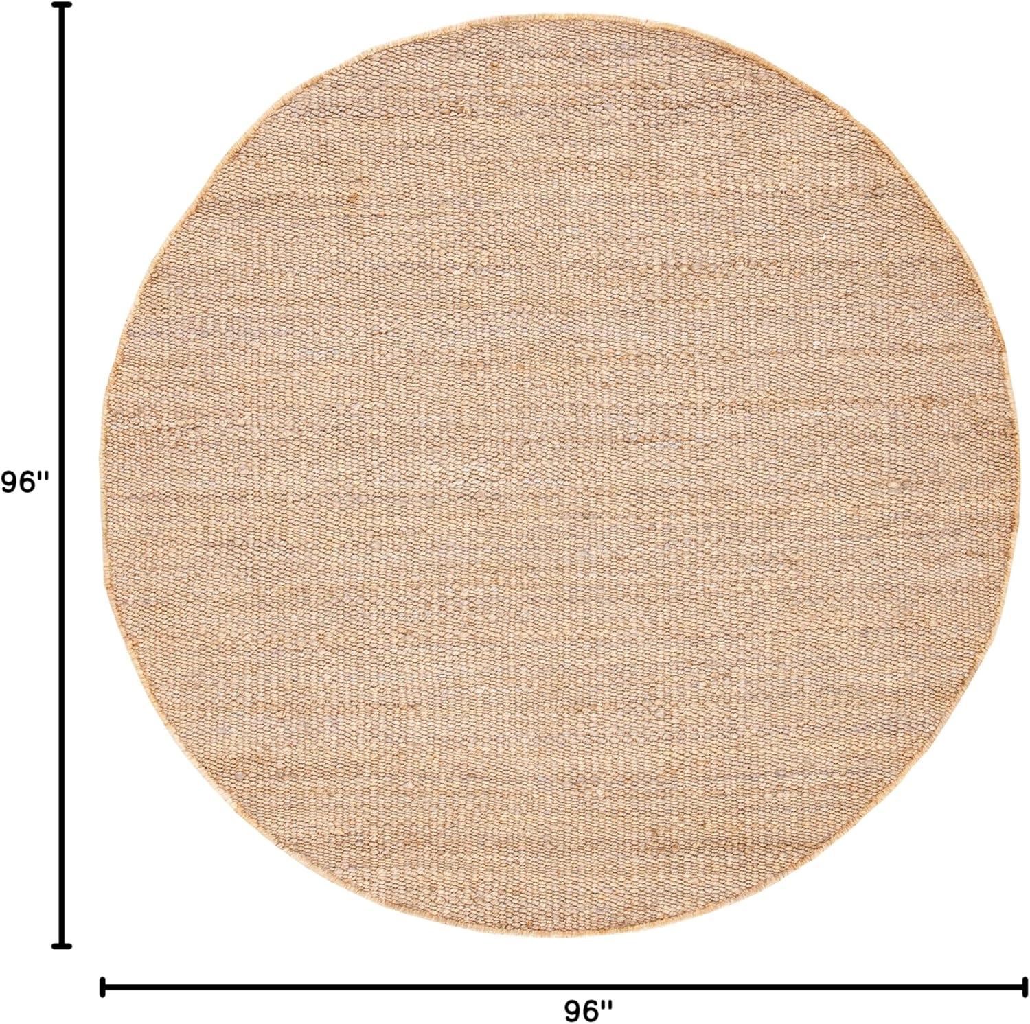 image:imageSAFAVIEH Natural Fiber Collection Area Rug 8 x 10 Blue Handmade Boho Fringe Woven Jute Ideal for High Traffic Areas in Living Room Bedroom NF368EGrey