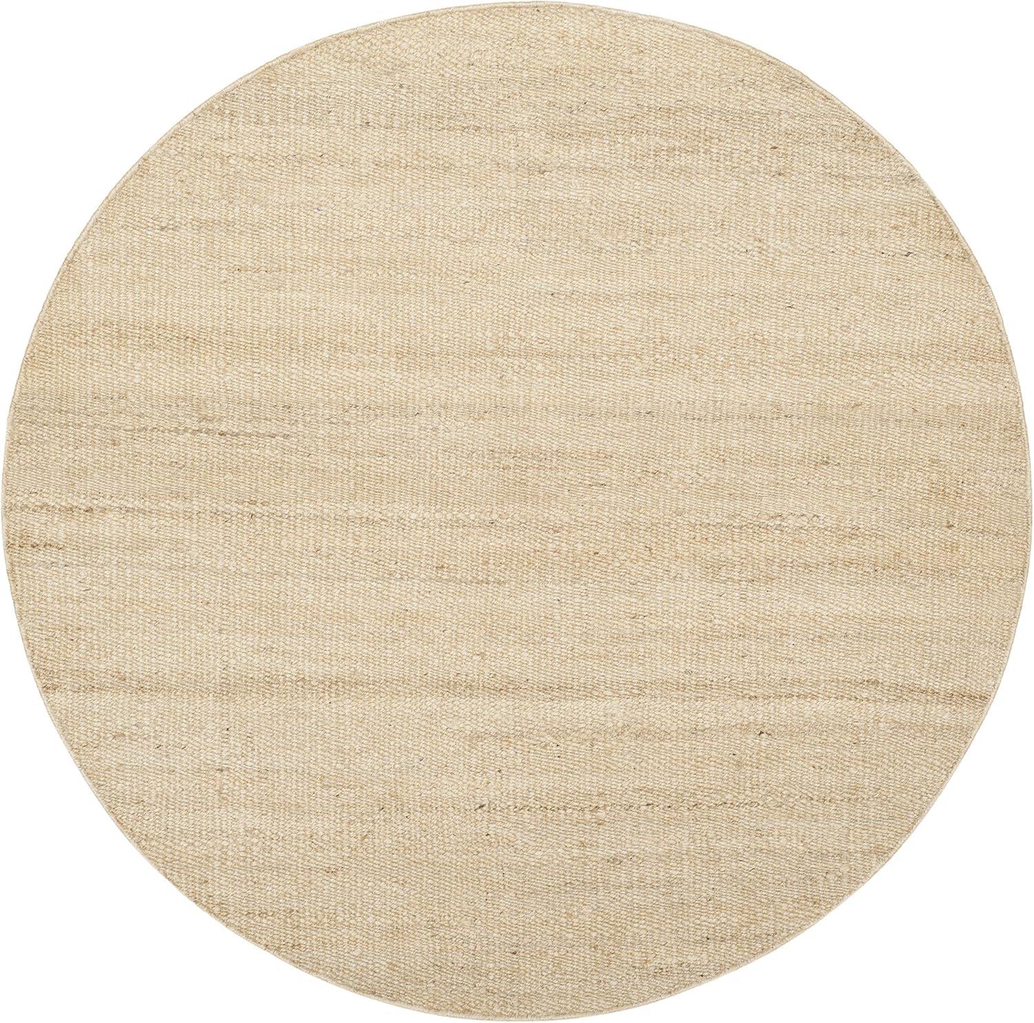 image:imageSAFAVIEH Natural Fiber Collection Area Rug 8 x 10 Blue Handmade Boho Fringe Woven Jute Ideal for High Traffic Areas in Living Room Bedroom NF368EIvory