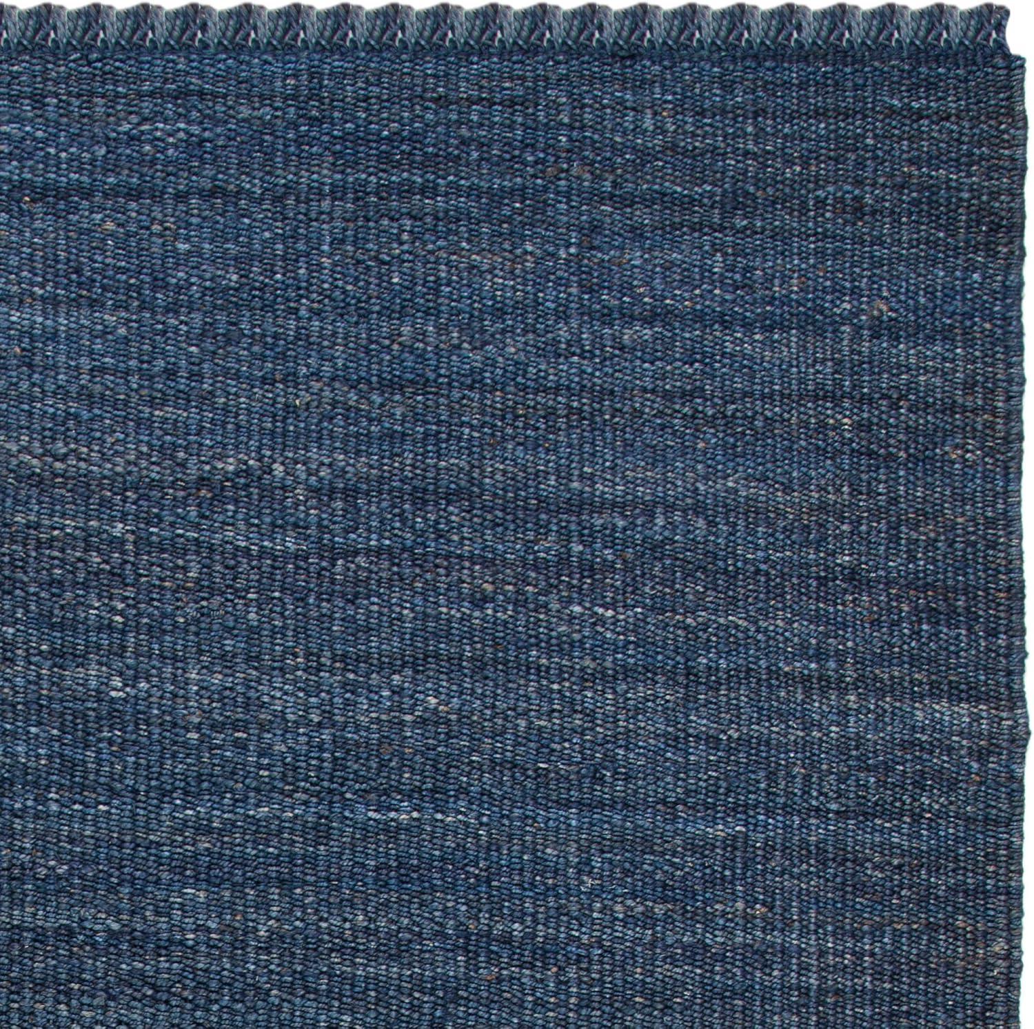 image:imageSAFAVIEH Natural Fiber Collection Area Rug 8 x 10 Blue Handmade Boho Fringe Woven Jute Ideal for High Traffic Areas in Living Room Bedroom NF368ENavy