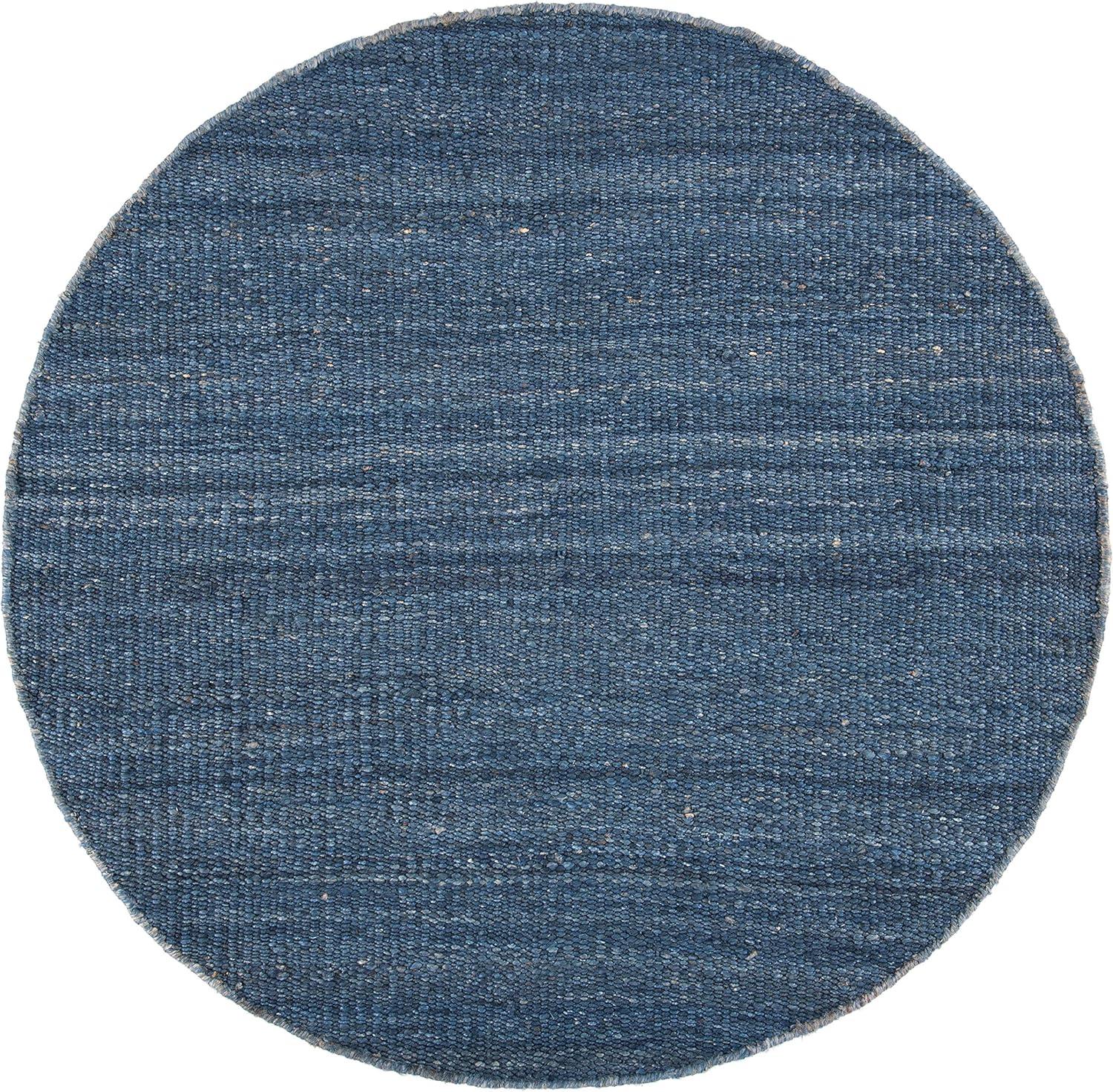 image:imageSAFAVIEH Natural Fiber Collection Area Rug 8 x 10 Blue Handmade Boho Fringe Woven Jute Ideal for High Traffic Areas in Living Room Bedroom NF368ENavy