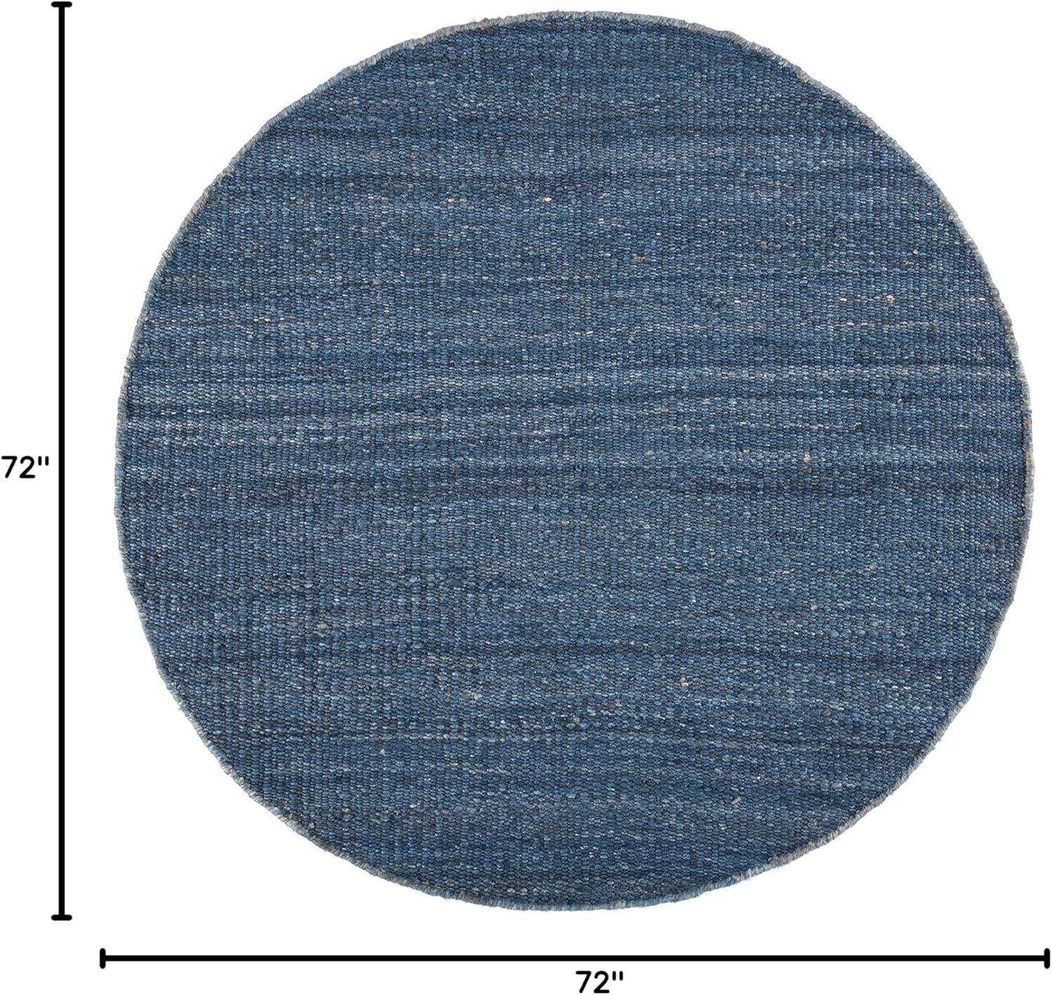image:imageSAFAVIEH Natural Fiber Collection Area Rug 8 x 10 Blue Handmade Boho Fringe Woven Jute Ideal for High Traffic Areas in Living Room Bedroom NF368ENavy