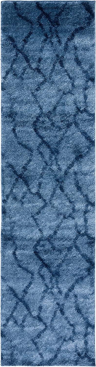 image:imageSAFAVIEH Retro Collection Area Rug 53 x 8 Blue amp Dark Blue Modern Abstract Design NonShedding amp Easy Care Ideal for High Traffic Areas in Living Room Bedroom RET21446570BlueDark Blue
