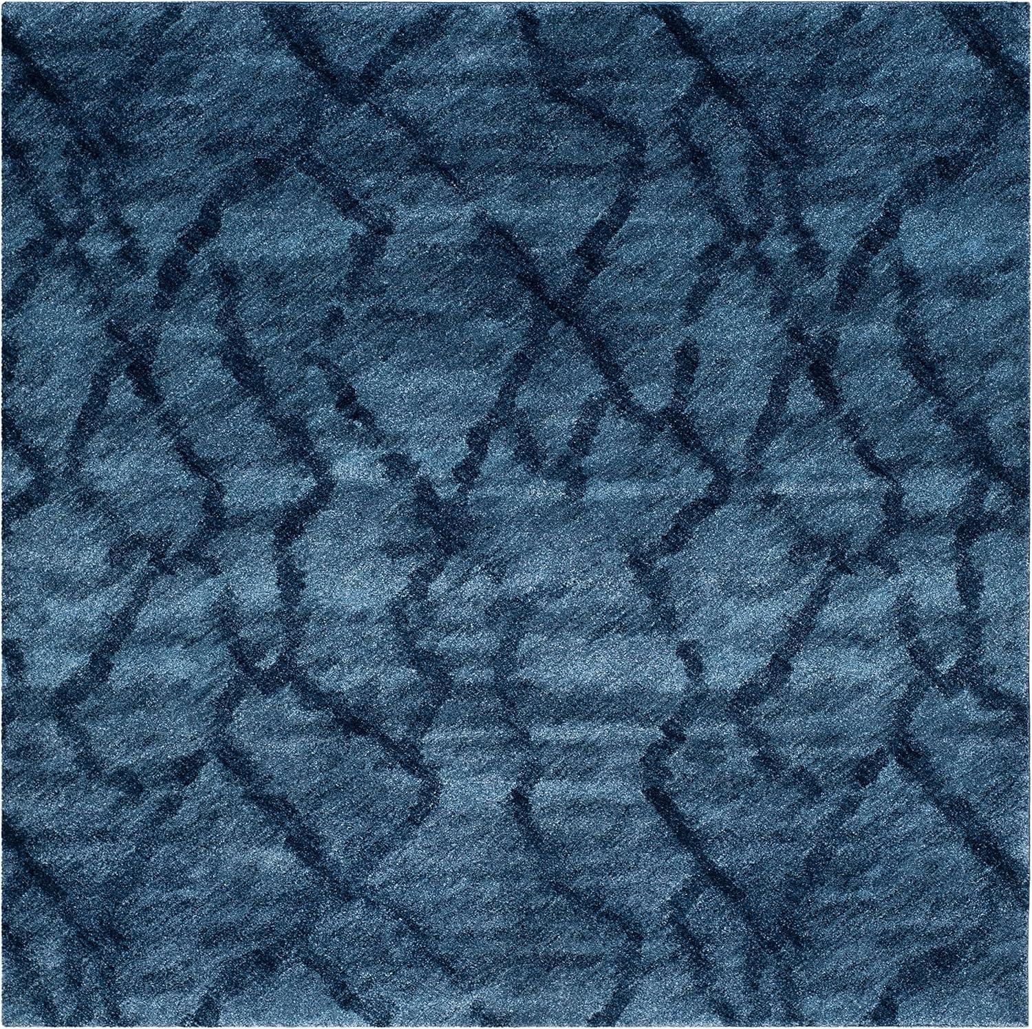 image:imageSAFAVIEH Retro Collection Area Rug 53 x 8 Blue amp Dark Blue Modern Abstract Design NonShedding amp Easy Care Ideal for High Traffic Areas in Living Room Bedroom RET21446570BlueDark Blue