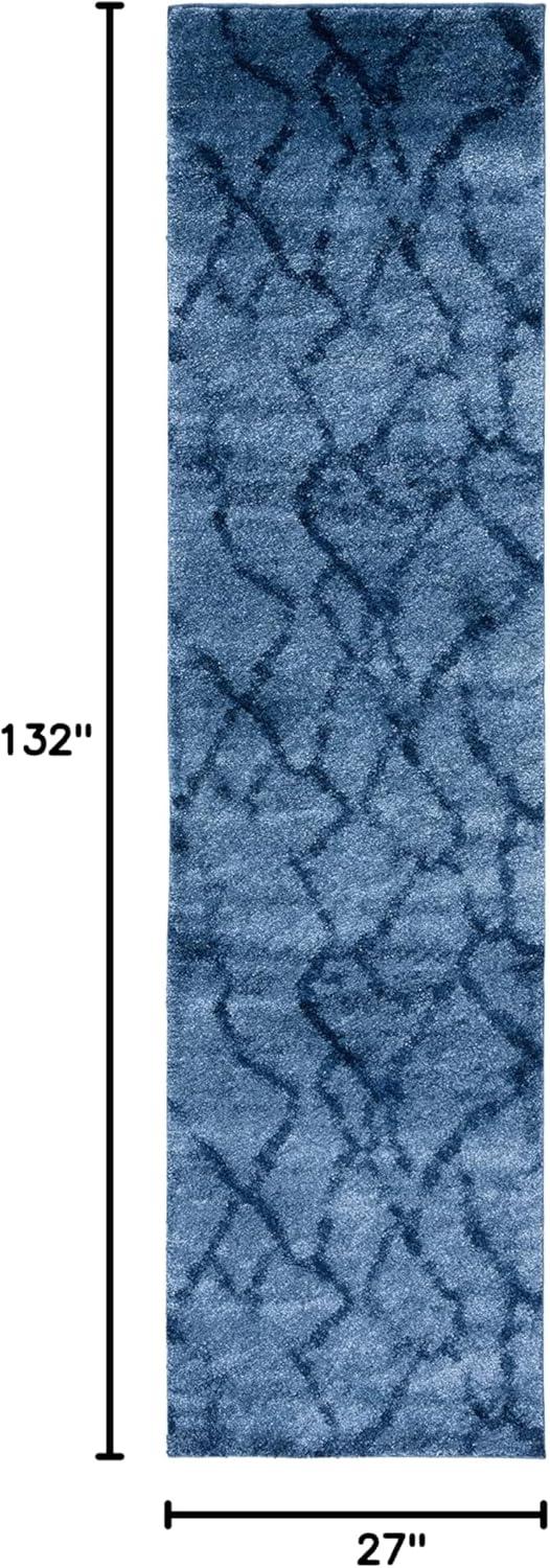 image:imageSAFAVIEH Retro Collection Area Rug 53 x 8 Blue amp Dark Blue Modern Abstract Design NonShedding amp Easy Care Ideal for High Traffic Areas in Living Room Bedroom RET21446570BlueDark Blue
