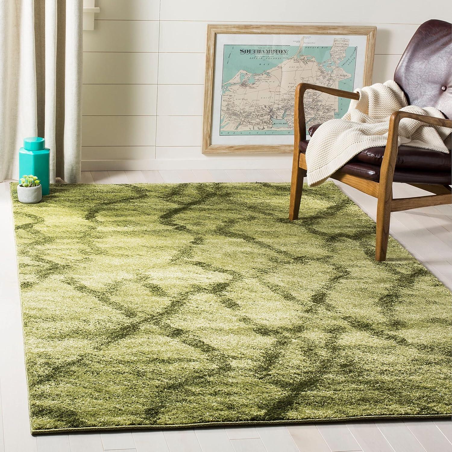 image:imageSAFAVIEH Retro Collection Area Rug 53 x 8 Blue amp Dark Blue Modern Abstract Design NonShedding amp Easy Care Ideal for High Traffic Areas in Living Room Bedroom RET21446570BlueDark Blue