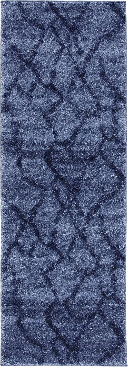 image:imageSAFAVIEH Retro Collection Area Rug 53 x 8 Blue amp Dark Blue Modern Abstract Design NonShedding amp Easy Care Ideal for High Traffic Areas in Living Room Bedroom RET21446570BlueDark Blue