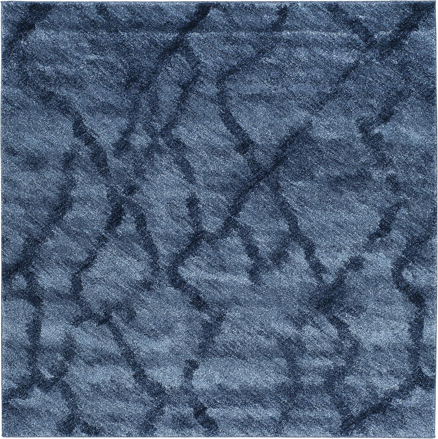 image:imageSAFAVIEH Retro Collection Area Rug 53 x 8 Blue amp Dark Blue Modern Abstract Design NonShedding amp Easy Care Ideal for High Traffic Areas in Living Room Bedroom RET21446570BlueDark Blue