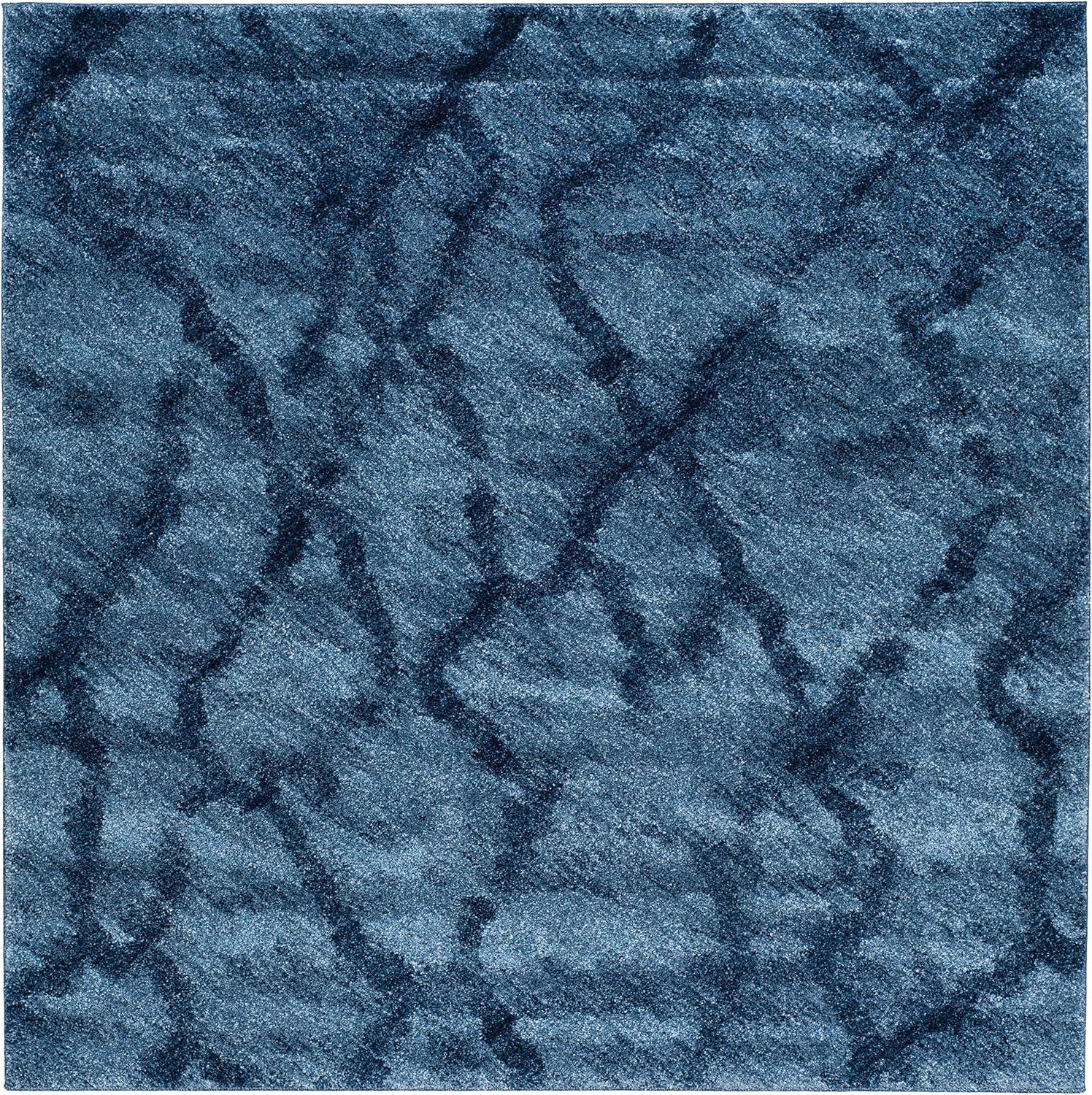 image:imageSAFAVIEH Retro Collection Area Rug 53 x 8 Blue amp Dark Blue Modern Abstract Design NonShedding amp Easy Care Ideal for High Traffic Areas in Living Room Bedroom RET21446570BlueDark Blue