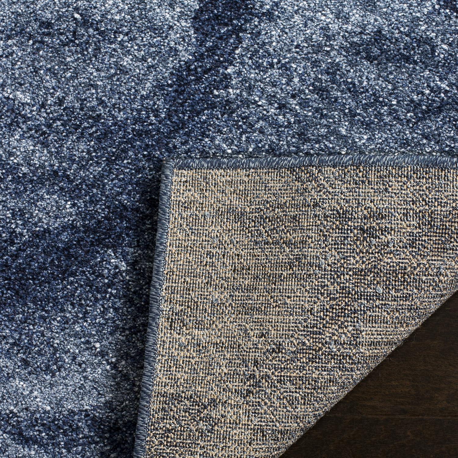image:imageSAFAVIEH Retro Collection Area Rug 53 x 8 Blue amp Dark Blue Modern Abstract Design NonShedding amp Easy Care Ideal for High Traffic Areas in Living Room Bedroom RET21446570BlueDark Blue