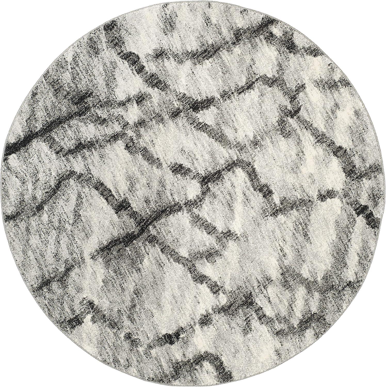 image:imageSAFAVIEH Retro Collection Area Rug 53 x 8 Blue amp Dark Blue Modern Abstract Design NonShedding amp Easy Care Ideal for High Traffic Areas in Living Room Bedroom RET21446570Light GreyBlack