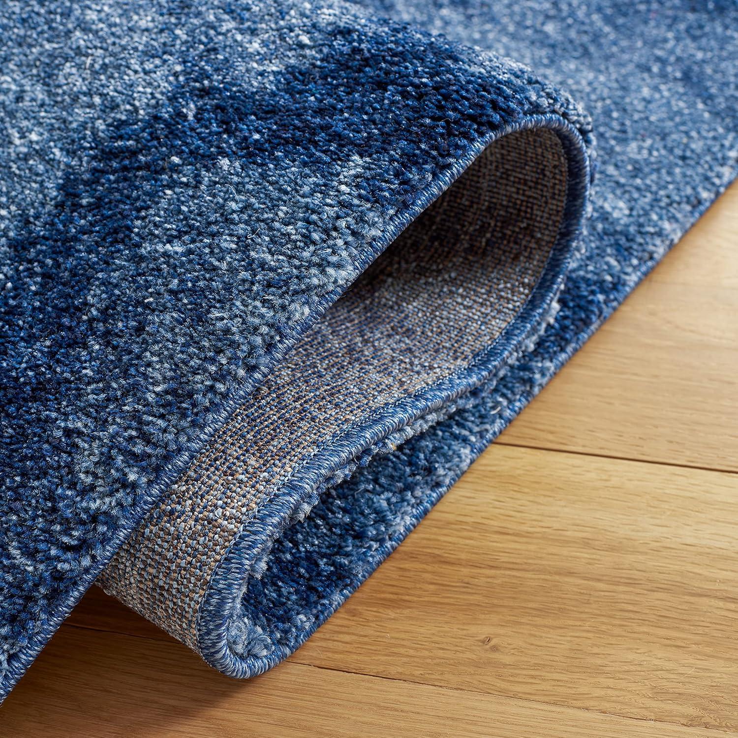 image:imageSAFAVIEH Retro Collection Area Rug 53 x 8 Blue amp Dark Blue Modern Abstract Design NonShedding amp Easy Care Ideal for High Traffic Areas in Living Room Bedroom RET21446570BlueDark Blue