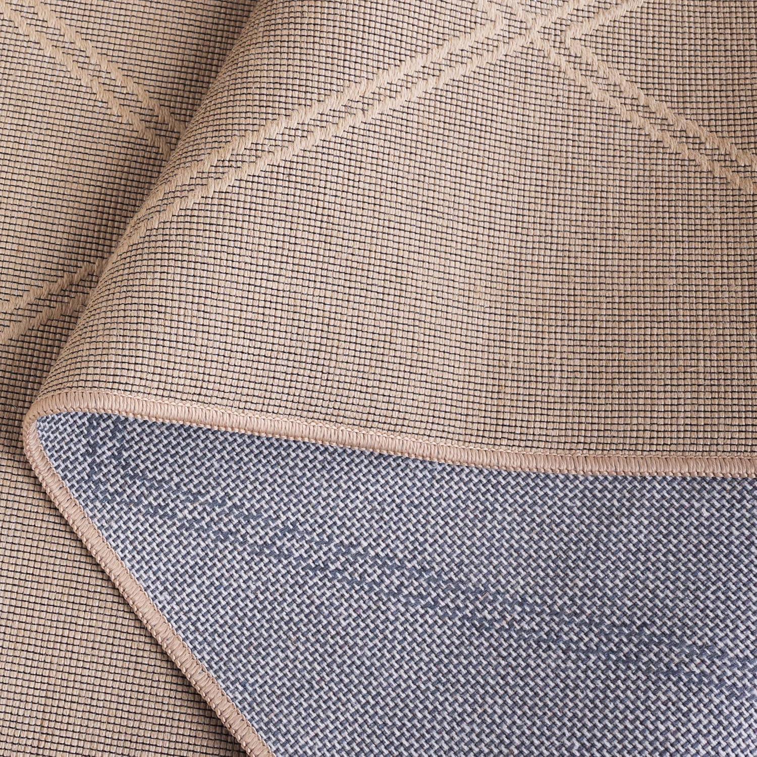 image:imageSafavieh Area Rug 8x10 Aspect Collection Large Natural Jute amp Cotton Trellis Pattern Ideal for Living Room Bedroom Office Dining Space APE406BNatural