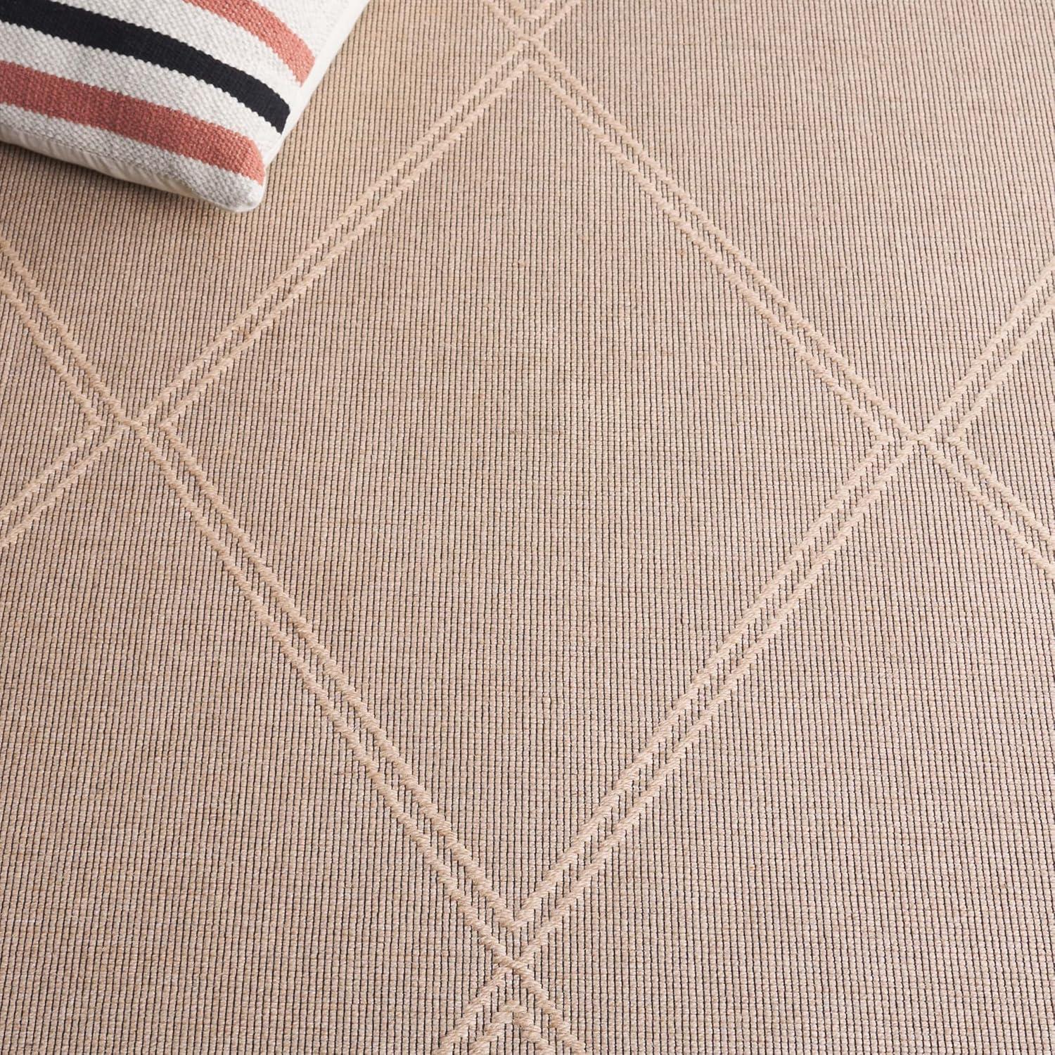 image:imageSafavieh Area Rug 8x10 Aspect Collection Large Natural Jute amp Cotton Trellis Pattern Ideal for Living Room Bedroom Office Dining Space APE406BNatural