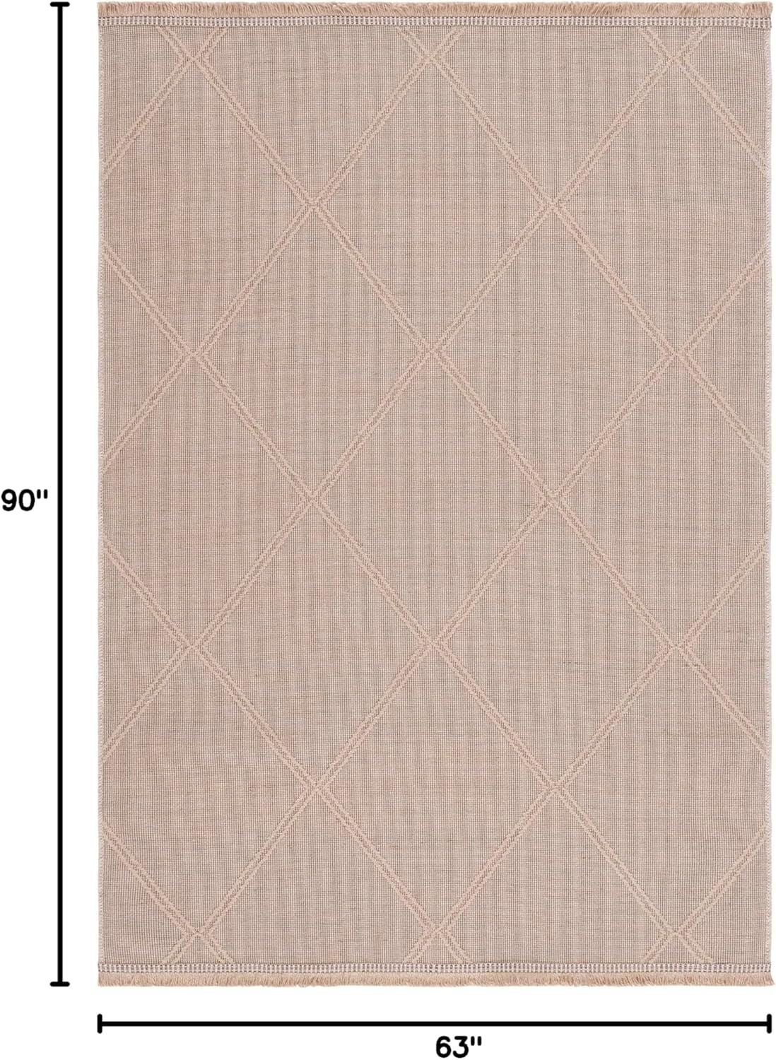 image:imageSafavieh Area Rug 8x10 Aspect Collection Large Natural Jute amp Cotton Trellis Pattern Ideal for Living Room Bedroom Office Dining Space APE406BNatural