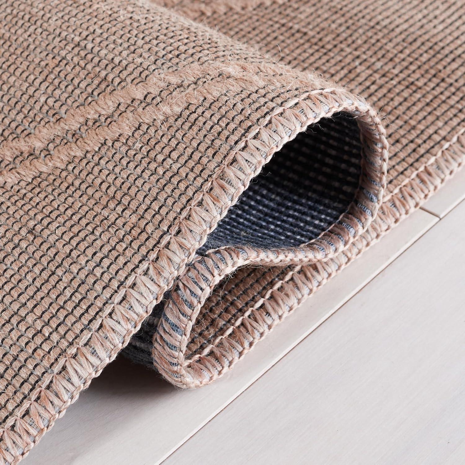 image:imageSafavieh Area Rug 8x10 Aspect Collection Large Natural Jute amp Cotton Trellis Pattern Ideal for Living Room Bedroom Office Dining Space APE406BNatural