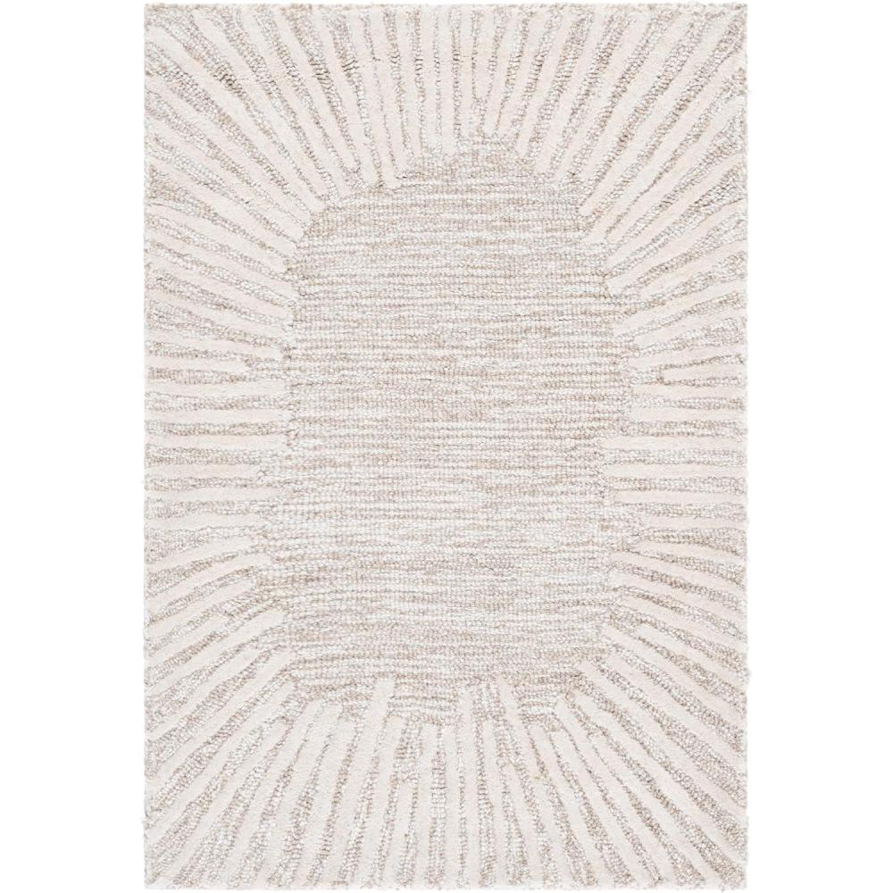 image:imageSAFAVIEH Abstract Collection Area Rug 5 x 8 Black amp Ivory Handmade Wool Ideal for High Traffic Areas in Living Room Bedroom ABT478ZNaturalIvory