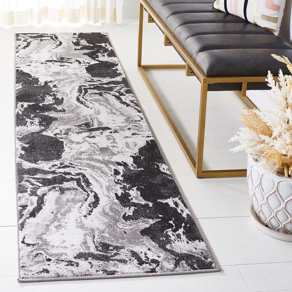 image:imageSAFAVIEH Area Rug 8x10 Amelia Collection Large Charcoal amp Grey Modern Design NonShedding amp Easy Cleaning Ideal for Living Room Bedroom Office Dining Space ALA277JCharcoalGrey