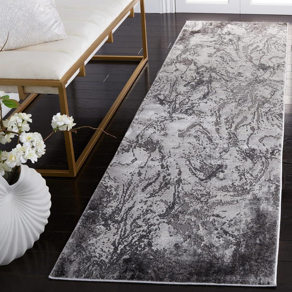 image:imageSAFAVIEH Area Rug 8x10  Craft Collection  Large  Grey amp Green Modern Abstract Design NonShedding amp Easy Cleaning Ideal for Living Room Bedroom Office Dining Space CFT864JGreySilver
