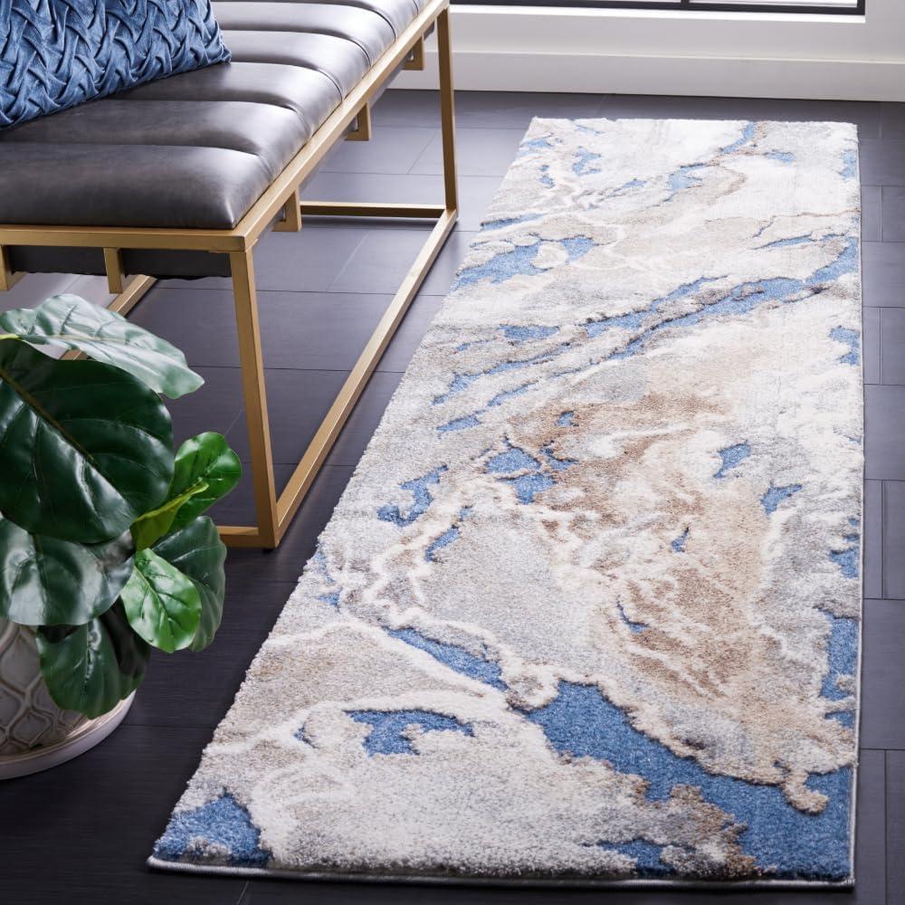 image:imageSAFAVIEH Area Rug 8x10  Cyrus Shag Collection  Large  Blue amp Beige Modern Abstract Design NonShedding amp Easy Cleaning Ideal for Living Room Bedroom Office Dining Space CYR121MBlueBeige