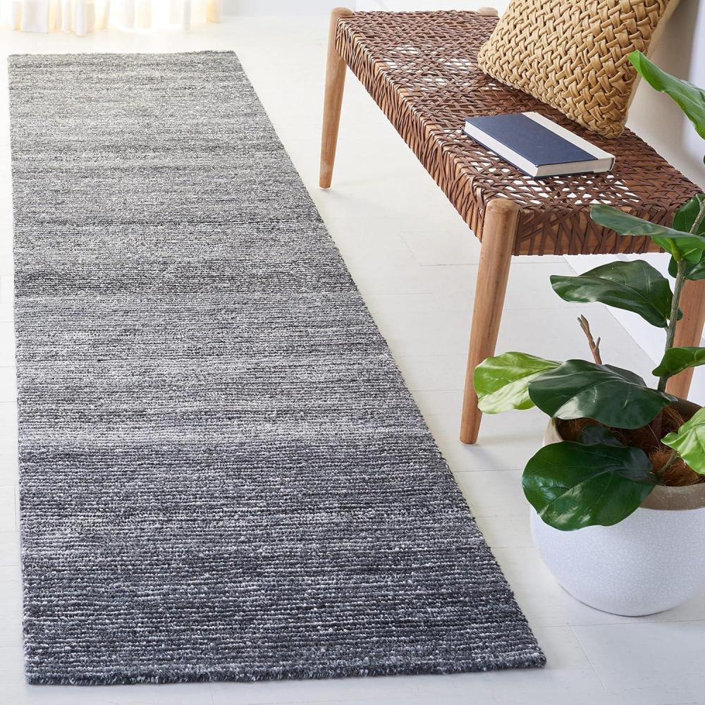 image:imageSAFAVIEH Area Rug 8x10  Natural Fiber Collection  Large  Black amp Natural Handmade Flat Weave Jute Farmhouse Geometric Design Ideal for Living Room Bedroom Dining Space NF379ZDark GreyIvory