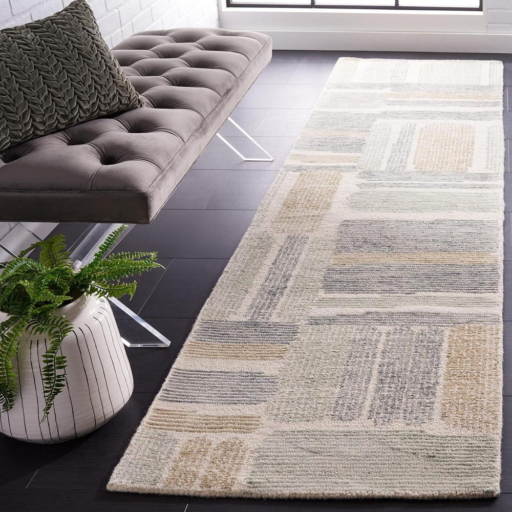 image:imageSAFAVIEH Area Rug 8x10 Natural Fiber Collection Large Ivory amp Natural Handmade Jute amp Wool Rustic Farmhouse Boho Style Ideal for Living Room Bedroom Dining Space NF512AIvoryGrey