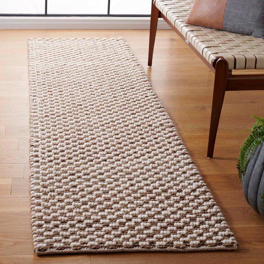 image:imageSAFAVIEH Area Rug 8x10  Natural Fiber Collection  Large  Natural amp Grey Farmhouse Style Ideal for Living Room Bedroom Dining Space NF835ANaturalGrey