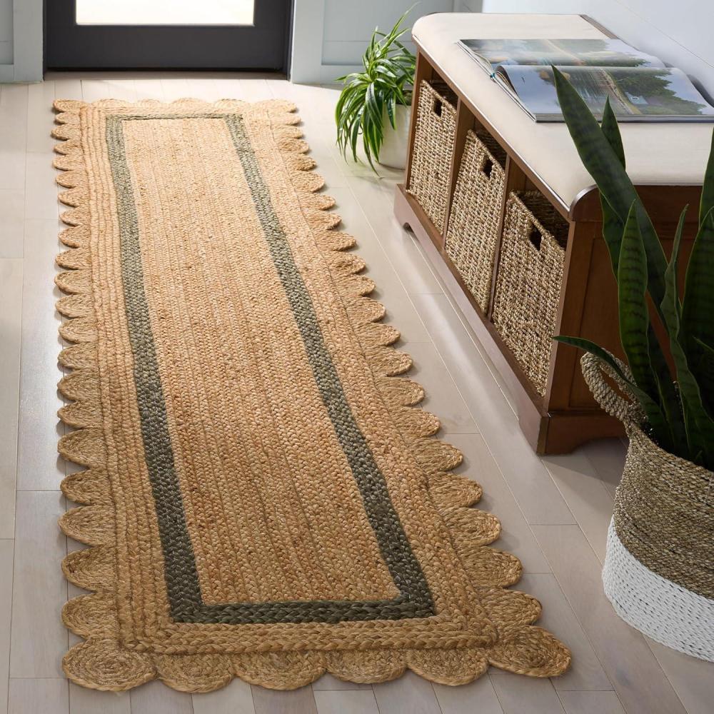 image:imageSAFAVIEH Area Rug 8x10  Natural Fiber Collection  Large  Natural amp Ivory Handmade Jute Rustic Farmhouse Style Ideal for Living Room Bedroom Dining Space NF896ANaturalOlive