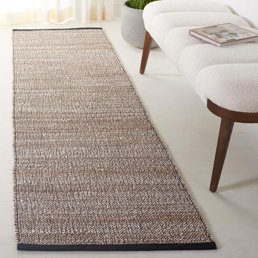image:imageSAFAVIEH Area Rug 8x10  Natural Fiber Collection  Large  Taupe amp Bleach Flat Weave Jute Ideal for Living Room Bedroom Dining Space NF865ETaupeBleach