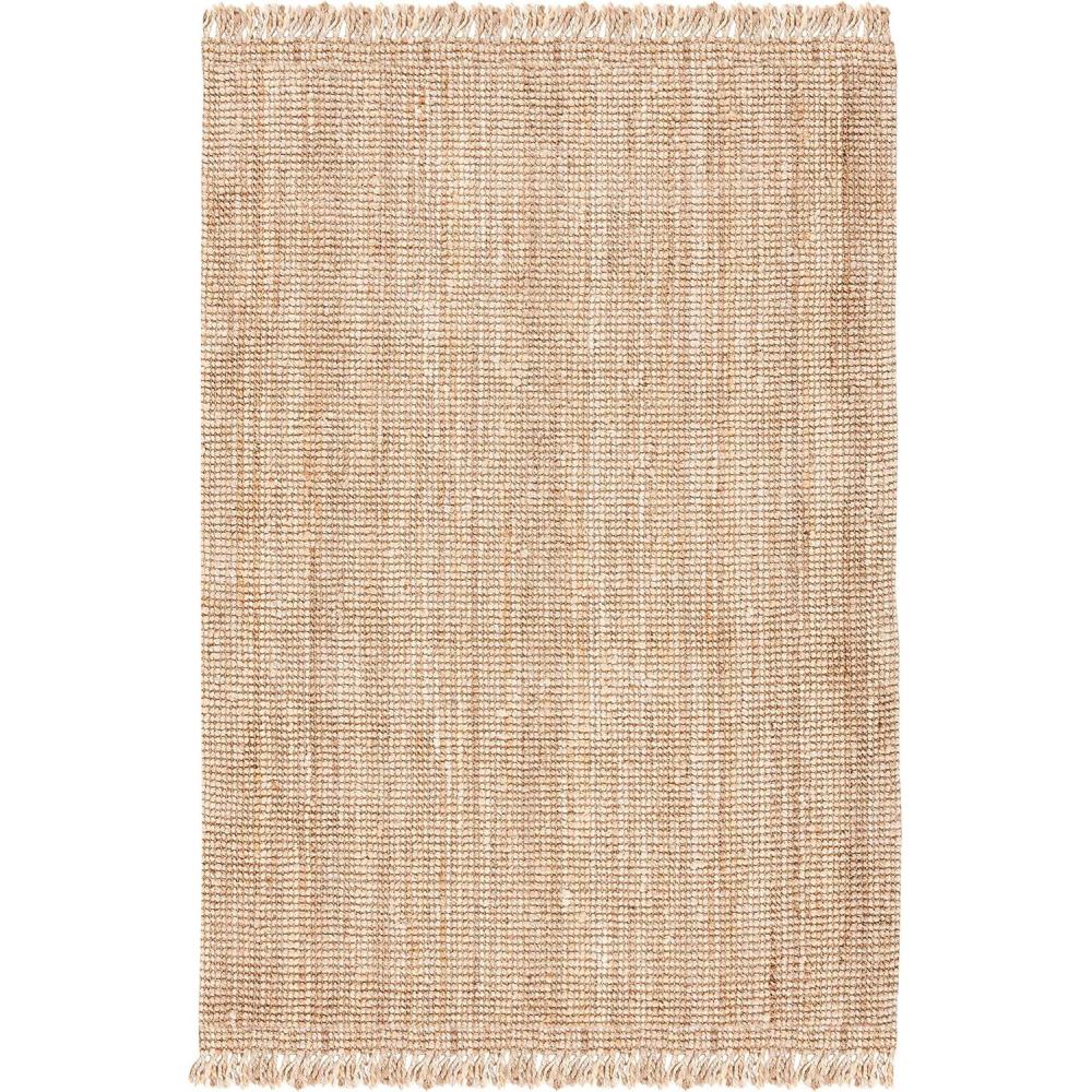 image:imageSAFAVIEH Natural Fiber Collection Area Rug  10 x 14 Natural Handmade Woven Fringe Jute Ideal for High Traffic Areas in Living Room Bedroom NF809ANatural
