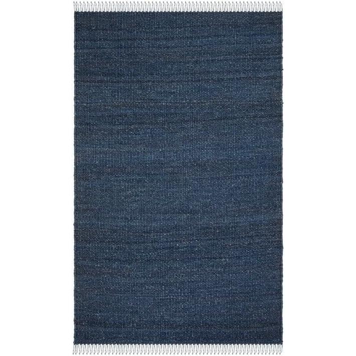 image:imageSAFAVIEH Natural Fiber Collection Area Rug  8 x 10 Blue Handmade Boho Fringe Woven Jute Ideal for High Traffic Areas in Living Room Bedroom NF368ENavy