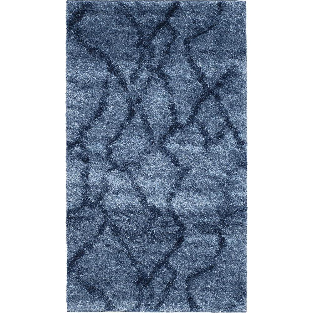image:imageSAFAVIEH Retro Collection Area Rug 53 x 8 Blue amp Dark Blue Modern Abstract Design NonShedding amp Easy Care Ideal for High Traffic Areas in Living Room Bedroom RET21446570BlueDark Blue