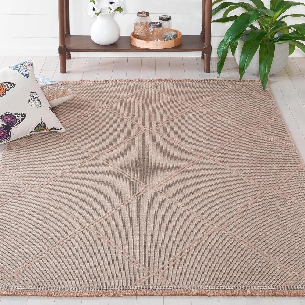image:imageSafavieh Area Rug 8x10  Aspect Collection  Large  Natural Jute amp Cotton Trellis Pattern Ideal for Living Room Bedroom Office Dining Space APE406BNatural