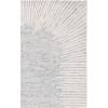 SAFAVIEH Abstract Collection Area Rug – 5′ x 8′, Black & Ivory, Handmade Wool, Ideal for High Traffic Areas in Living Room, Bedroom (ABT478Z)(Blue/Ivory)
