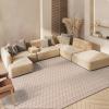 SAFAVIEH Area Rug 8×10 – Aspect Collection – Large – Natural & Ivory, Jute & Cotton, Ideal for Living Room, Bedroom, Office, Dining Space (APE402B)(Natural/Ivory)