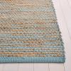 SAFAVIEH Area Rug 8×10 – Cape Cod Collection – Large – Pink & Natural, Handmade Jute & Cotton, Ideal for Living Room, Bedroom, Dining Space (CAP236U)(Blue/Natural)