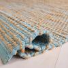 SAFAVIEH Area Rug 8×10 – Cape Cod Collection – Large – Pink & Natural, Handmade Jute & Cotton, Ideal for Living Room, Bedroom, Dining Space (CAP236U)(Blue/Natural)