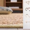 SAFAVIEH Area Rug 8×10 – Cape Cod Collection – Large – Pink & Natural, Handmade Jute & Cotton, Ideal for Living Room, Bedroom, Dining Space (CAP236U)(Yellow/Natural)