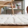 SAFAVIEH Area Rug 8×10 – Cyrus Shag Collection – Large – Blue & Beige, Modern Abstract Design, Non-Shedding & Easy Cleaning, Ideal for Living Room, Bedroom, Office, Dining Space (CYR121M)(Beige/Ivory)